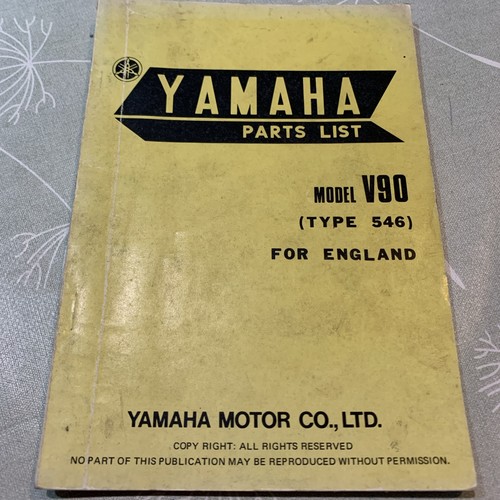 Yamaha v90 parts list - parts,