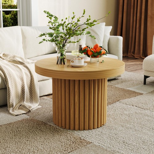 Round farmhouse coffee table - farmhouse,