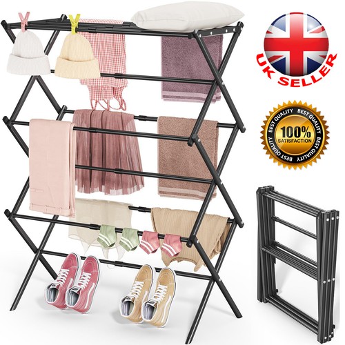 Portable tier clothes airer - 3-tier,