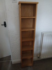 Solid Oak Tall Shelving Unit
