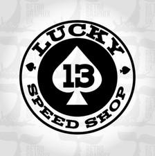 Lucky 13 Hot Rod Bike Stickers