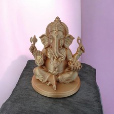 Lord Ganesha golden silk