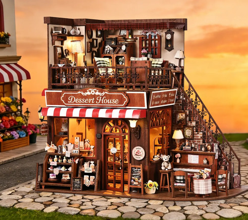Diy miniature dollhouse kit - dollhouse,