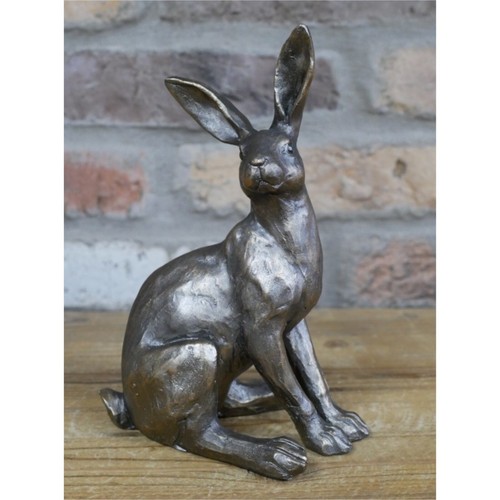 Resin sitting hare figurine - sitting,