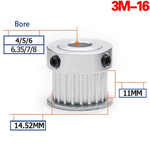 16t step timing pulley bore - 3m-16t,