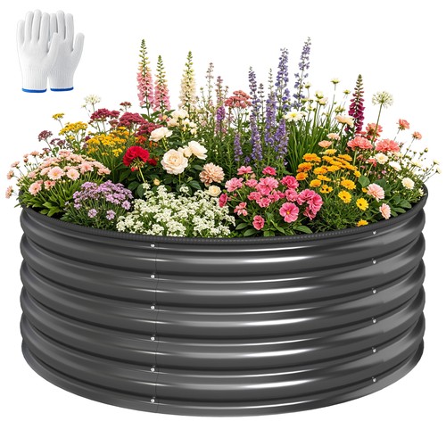 Outsunny galvanised planter - outsunny,
