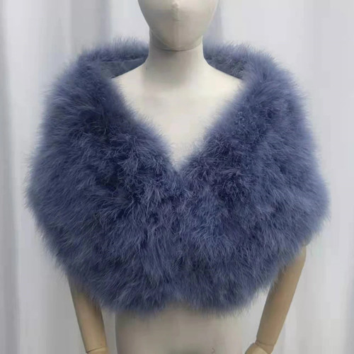 Ostrich feather shawl wrap - ostrich,