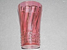 CRANBERRY GLASS BEAKER VASE