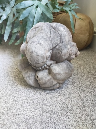 Vintage wooden weeping - wooden, praying