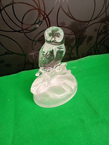 Vintage glass owl - 12cm, 15cm