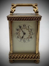 Antique French Brass Carriage Clock