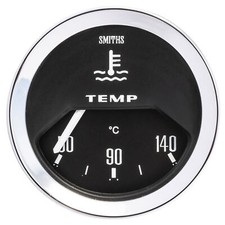 Smiths Classic Electrical Water Temp Gauge Black Dial / Chrome Bezel - 52mm