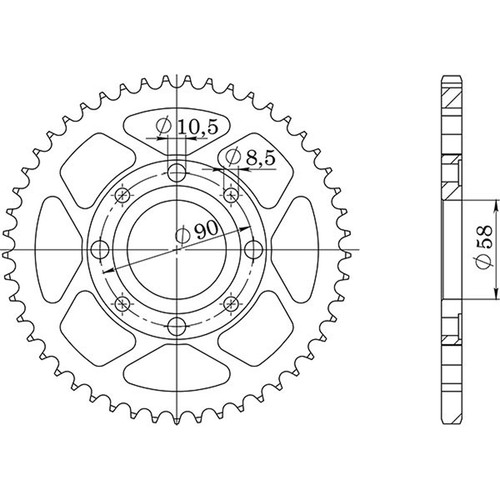 Sgr steel sprocket p428 d35 - p428,