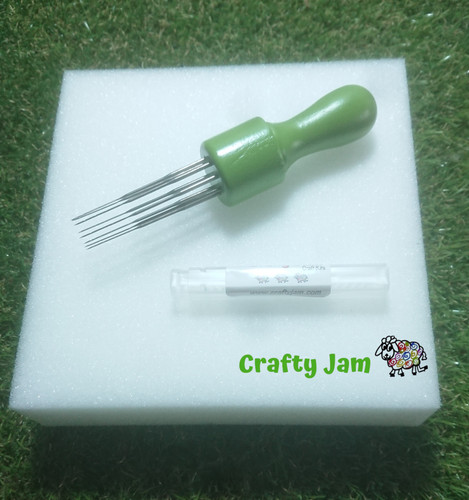 Needle felting wooden - wooden, multi