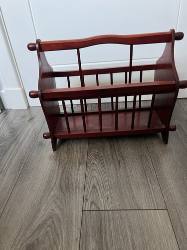 Vintage wooden magazine rack - vintage,