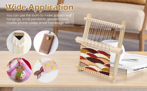 Wooden weaving loom kit - loom,