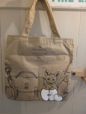  MULBERRY CANVAS FOX  TOTE BAG