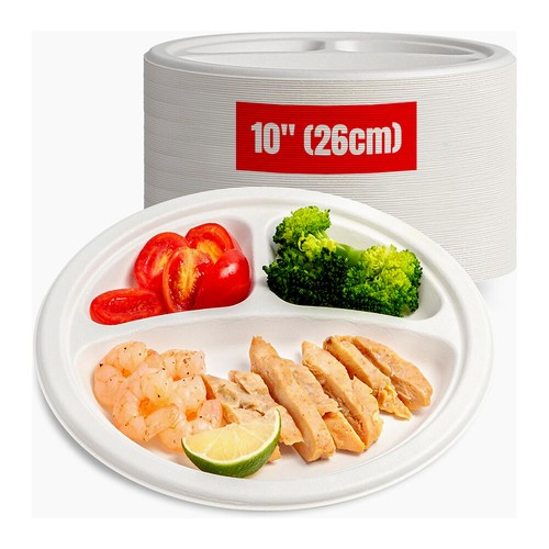 Compartment bagasse plates - bagasse,