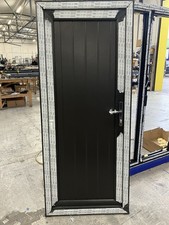 New Upvc Solid Door Black Outside White Inside