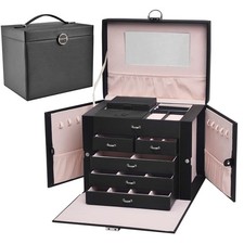 5 Layers Jewellery Boxes Storage Case Drawer Cabinet Earing Necklace Organizer