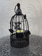 Black Iron Bird Cage Candle