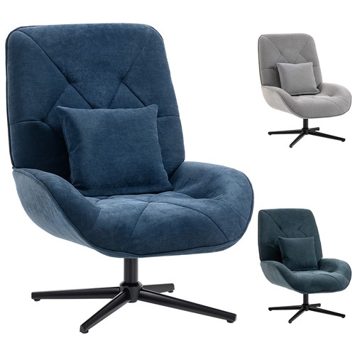 Homcom swivel accent chair - swivel,