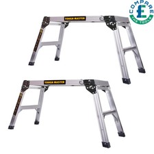 TOUGH MASTER 760 x 300mm Step Up Aluminium Work Platform Pack of 2