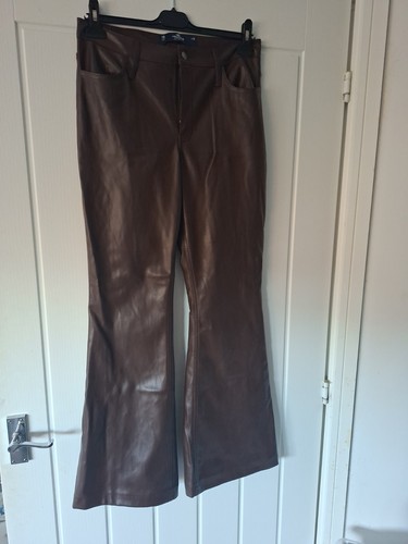 Hollister brown leather flare - hollister,
