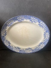  Antique Britannia Pottery " Peony" Serving Platter 11.5 x 9 inch