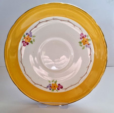 MELBA BONE CHINA Floral Hand-Painted Saucer VINTAGE VG