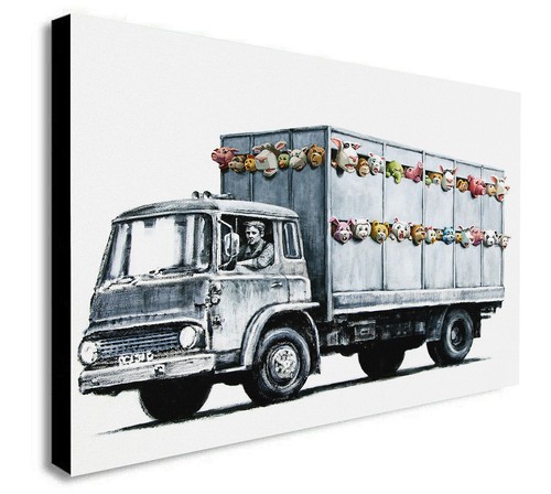 Banksy street art meat truck - banksy,