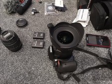 Nikon d3300, 18-55mm kit lens, 10-20mm f. 35 sigma lens, mokacam alpha s 4k etc.