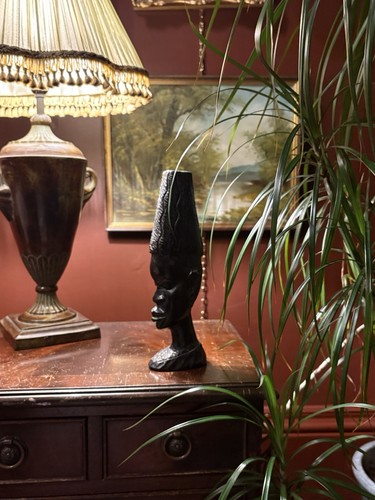 African ebony wood bust