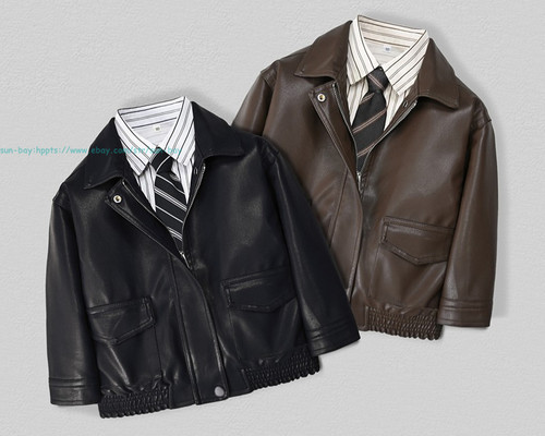 Boys faux leather jacket - boys,