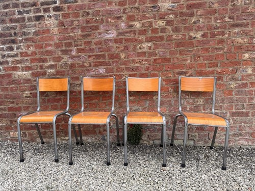 Vintage french school chairs - school,