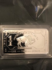 1 oz buffalo bar - german silver- mint in capsule