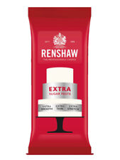 Renshaw Extra Sugar Paste Fondant Icing WHITE 1KG. Cover Deep Cakes 