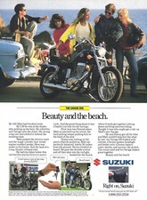 1987 Suzuki Savage LS 650 Motorcycle Ad Vintage Magazine Advertisement 87 Black