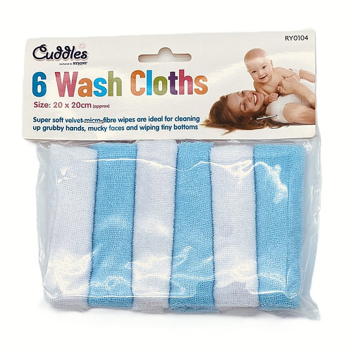 6pk baby wash cloths - 6pk,