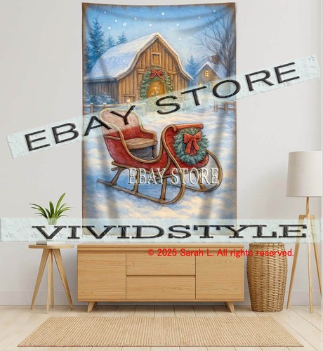 Cozy winter holiday tapestry - cozy,