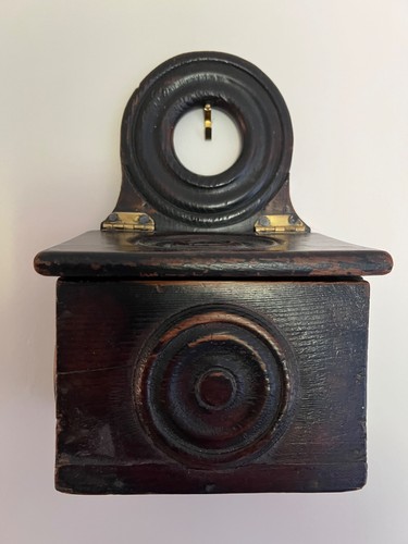 Antique wooden salt box - salt,