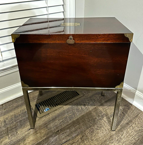 Vintage mahogany brass - vintage, &