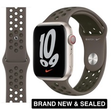 Genuine Apple Watch Nike Sport Band OLIVE GREY / CARGO KHAKI 49mm 46mm 45mm 44mm