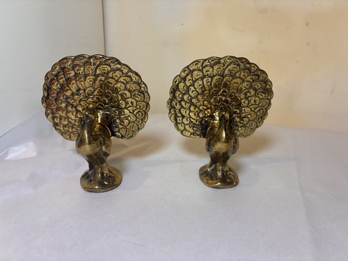 Brass birds peacocks metal - birds,