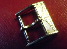 LONGINES - "UNROC" RARE VINTAGE BUCKLE 14 mm INSIDE YELLOW GOLD COLOR - SWISS