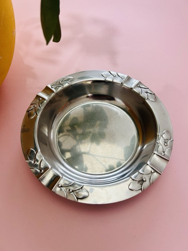 Vintage silver tone - tone, floral