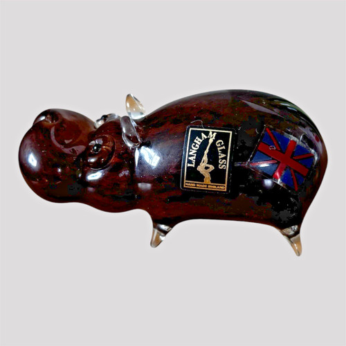 Vintage langham glass hippo - vintage,