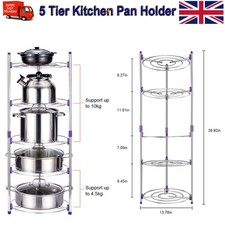 🧡5 Tier Kitchen Pan Stand