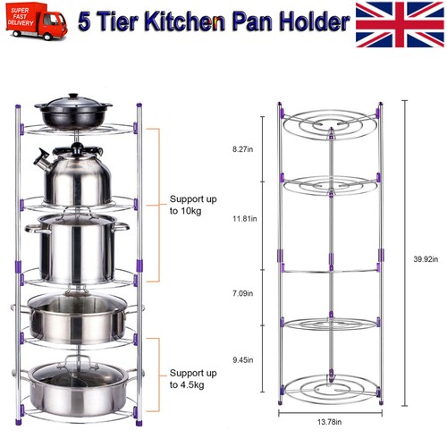 Tier kitchen pan stand - 🧡5,
