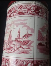 Red and White Vintage Storage